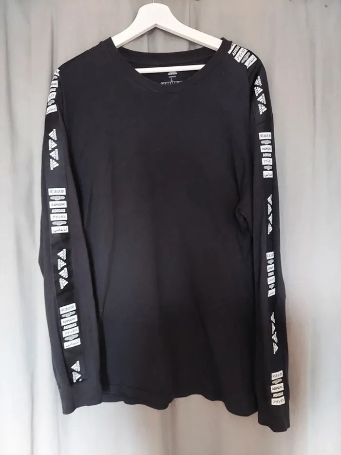 Adidas manches longues noir – Taille L – 100% coton