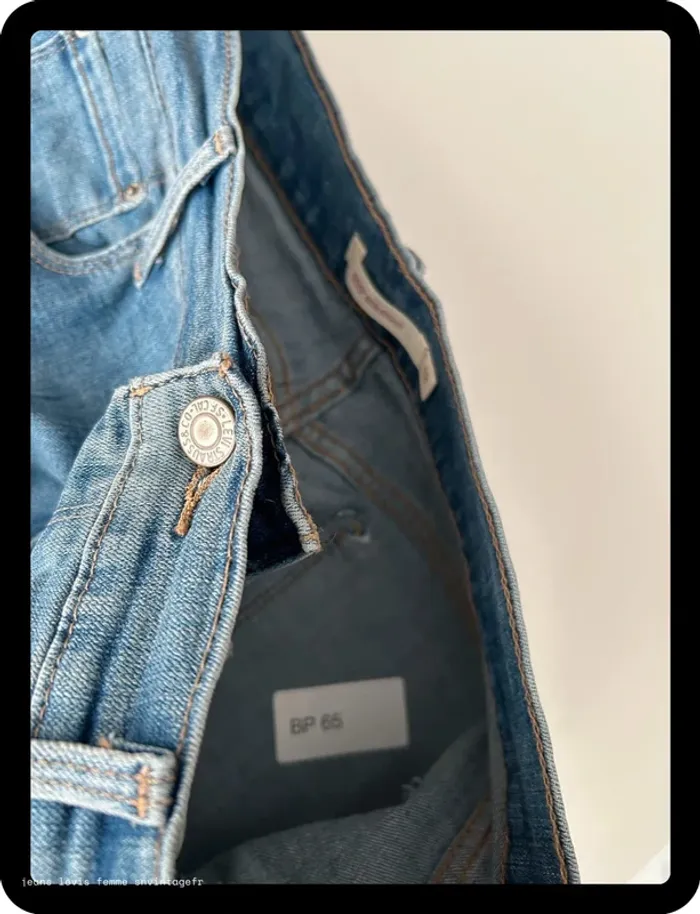 Jean Levi's Femme Bleu | 505 Straight | Taille W31 FR42 | Très Bon État | BP65 - photo numéro 6