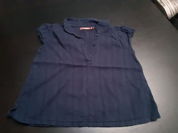 Tunique col bébé 24 mois fille bout'chou bleu marine été