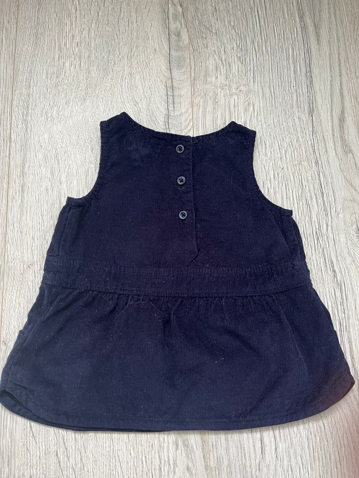 Ensemble fille BabyGap – 0-3 mois – Velours bleu & col Claudine - photo numéro 5