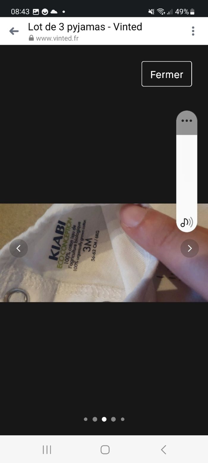 Lot de 3 pyjamas - photo numéro 3