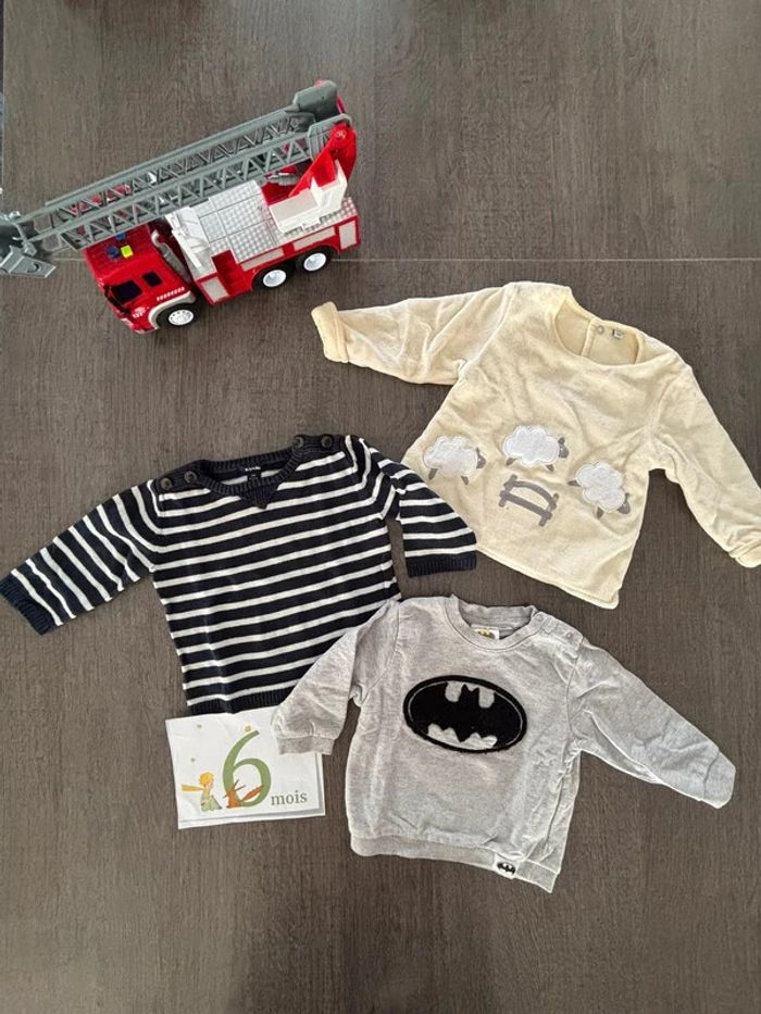 Pulls garçon 6 mois lot Batman