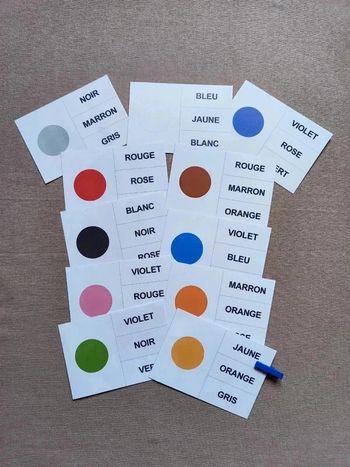 11 grande carte à pince thème couleur