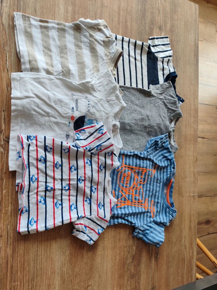 6 tee shirts manches courtes