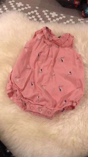 Barboteuse rose sergent major 6 mois