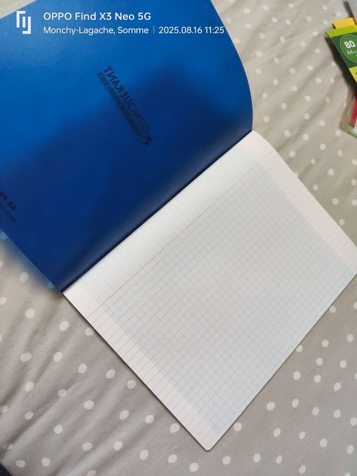 Cahier 48 pages 24x32cm couverture plastique grand carreaux Réduction jusqu'à -70% - photo numéro 2
