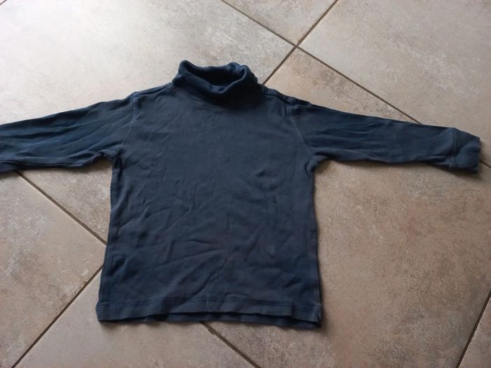 Tee-shirt col roulé bleu Tex 2/3 ans