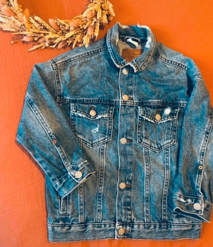 💙 Veste en jean Zara garçon – 6 ans – Effet usé tendance 💙 - photo numéro 2