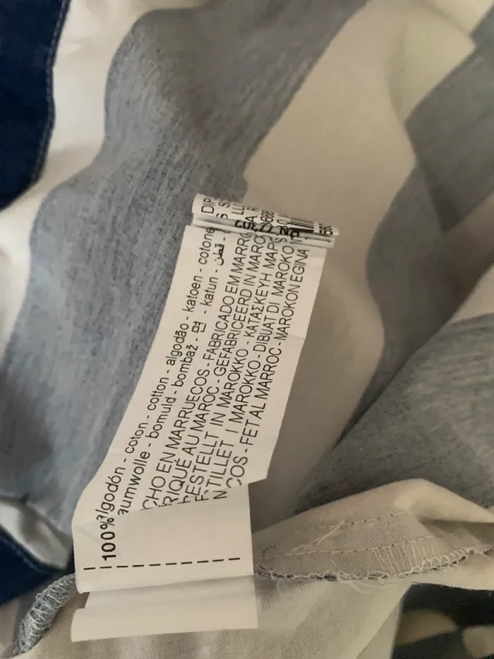 Chemise Zara oversize bleu et crème taille XL - photo numéro 13