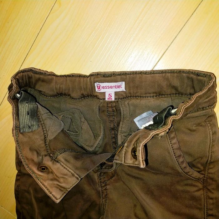 Pantalon marron U essentiel 5 ans réglable a la taille - photo numéro 6