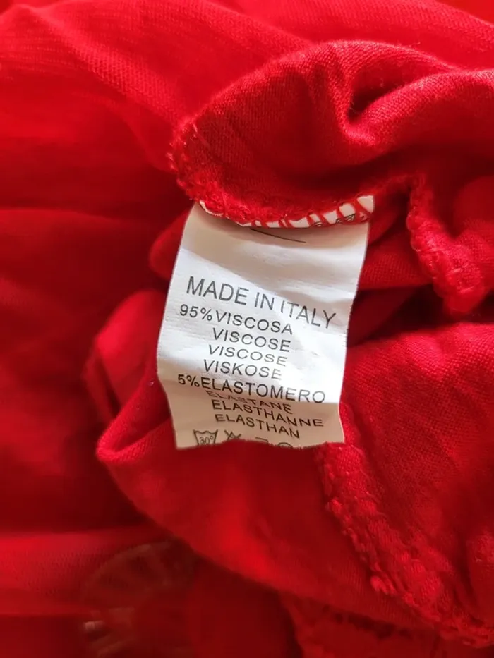 Robe bustier rouge tulle et dentelle - Made In Italy - photo numéro 14