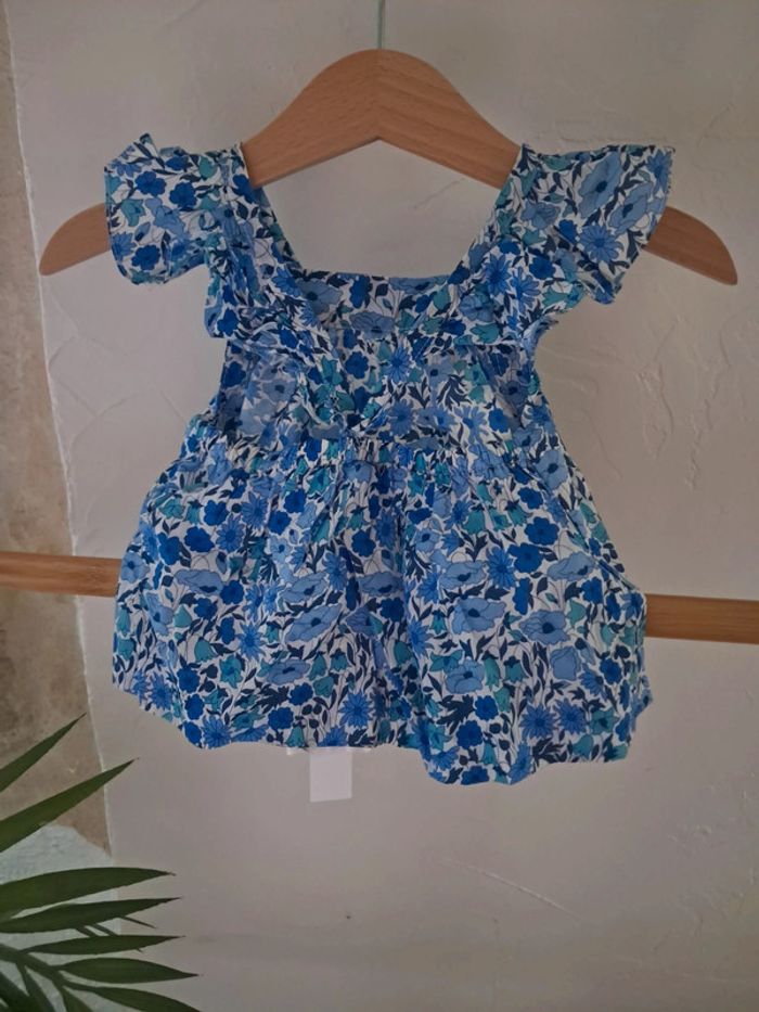 Neuf avec 🏷 Blouse jacadi liberty poppy and daisy 6 mois - photo numéro 3