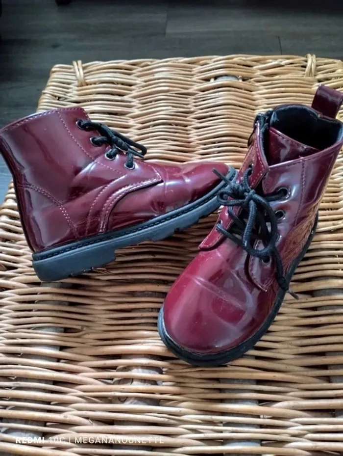 🍷 Bottines Bordeaux – Pointure 29 – Boutique Indépendante – Bon État