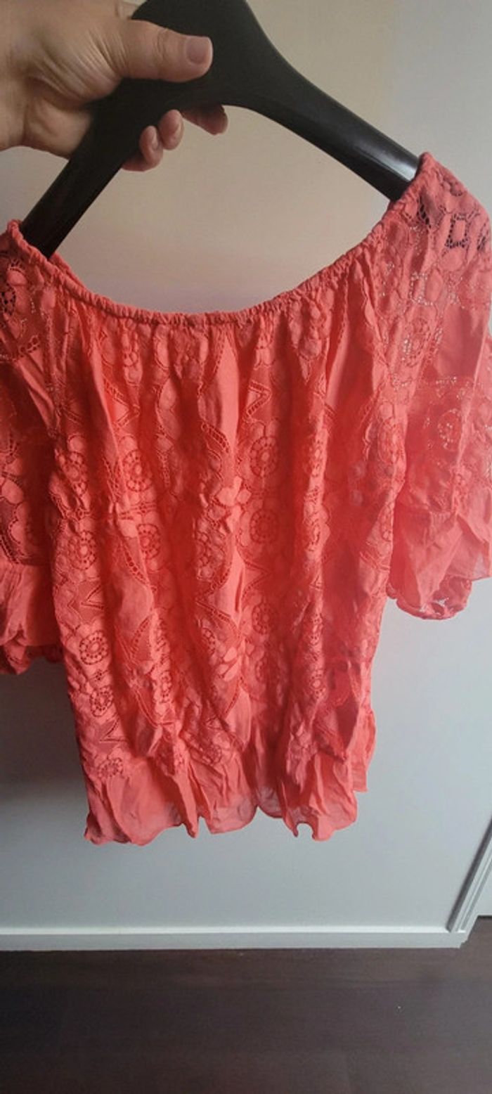 Tunique blouse corail - photo numéro 4