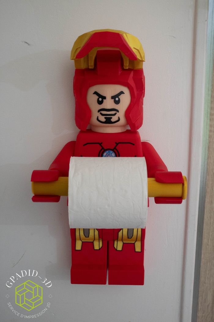 Dévidoir de papier toilette ou simple décoration murale dans un style Lego - photo numéro 3