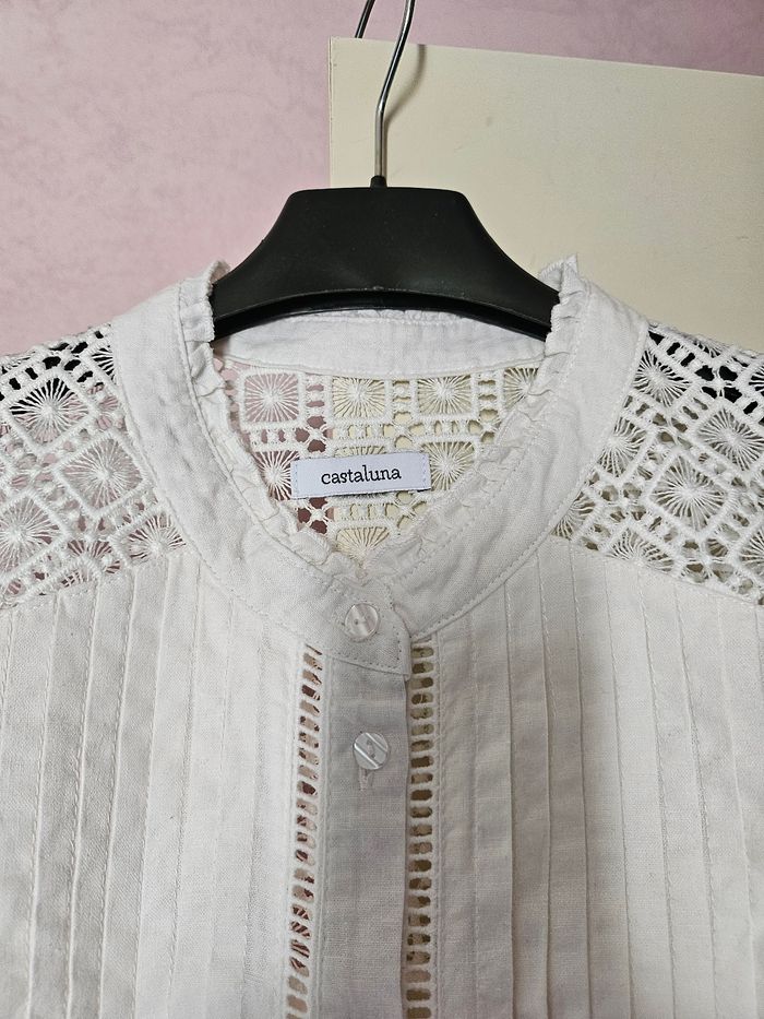 Chemisier coton et dentelle - photo numéro 2