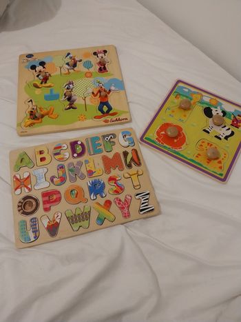 Lot de 3 puzzle en bois