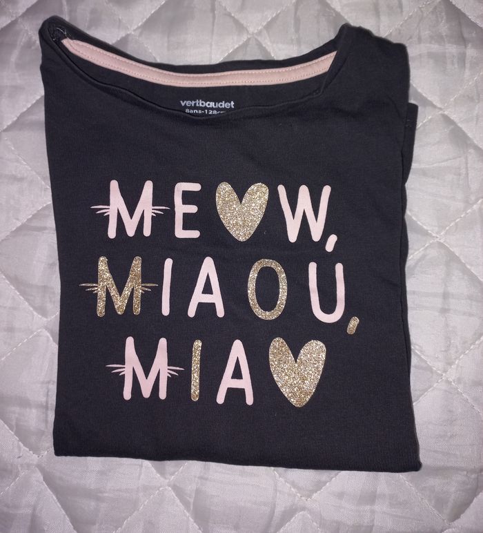 Tee-shirt fille manches longues noir- 8 ans - Vertbaudet - photo numéro 3