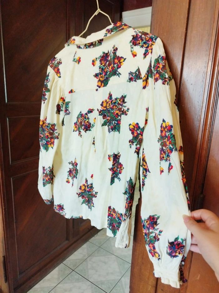 Chemise blanche fleurie Ba&sh vintage S/36 - photo numéro 8