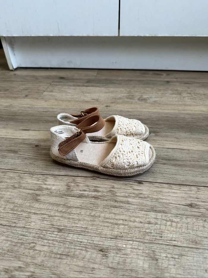 Sandales espadrille crochet beige h&m taille 26 - photo numéro 5