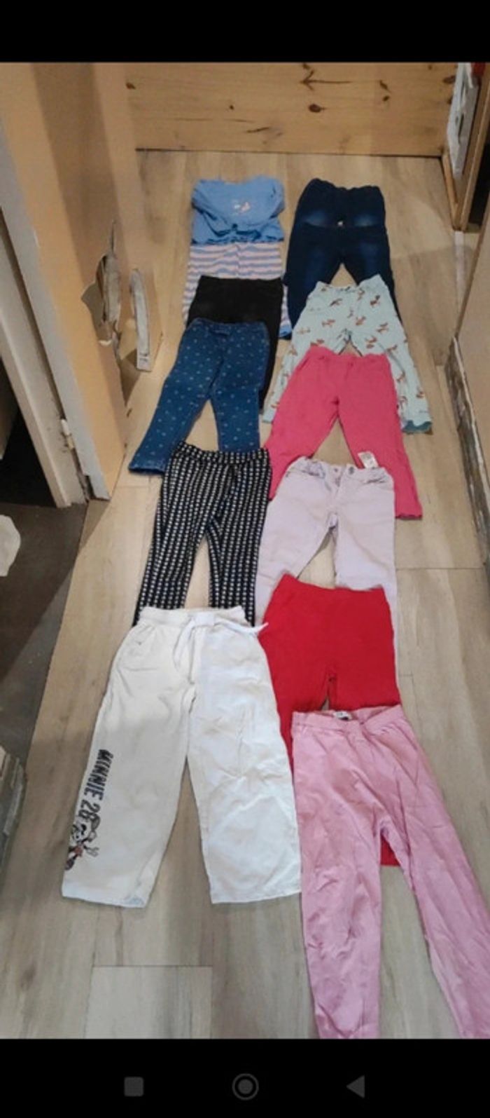 Lot de pantalon legging pyjama fille 4-5 ans
