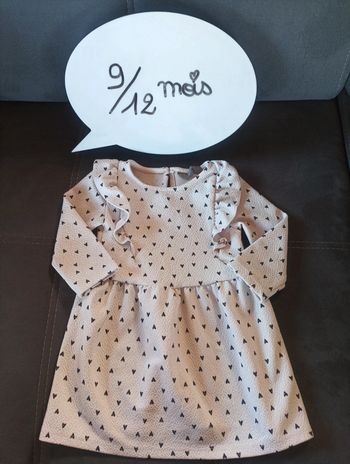 Robe manches longues Fille 9/12 mois cœur Primark