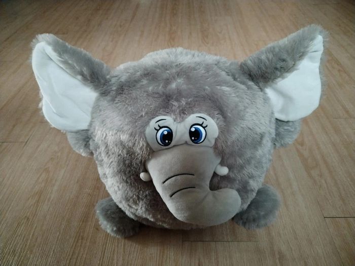 Peluche éléphant boule 32cm - photo numéro 2