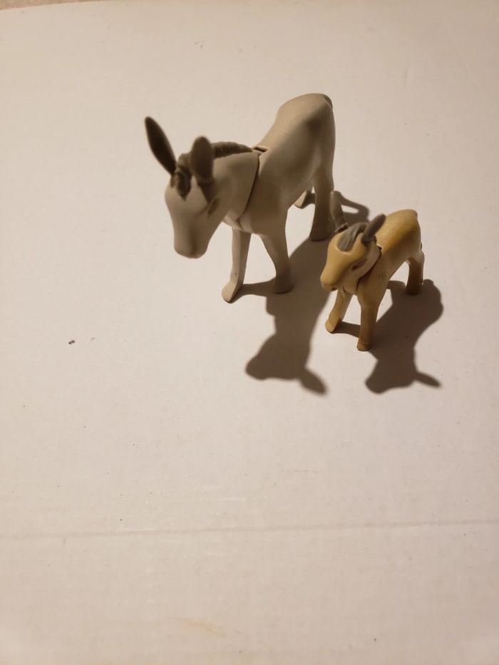 Playmobil : lot de 2 ânes (1 adulte + 1 petit)