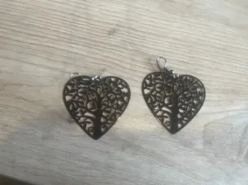 Boucle d’oreille fantaisie motif coeur