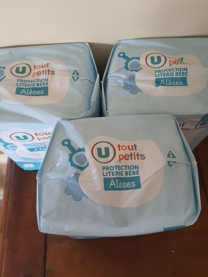 Lot de 3 paquets alèses bébé U Tout petits - photo numéro 2