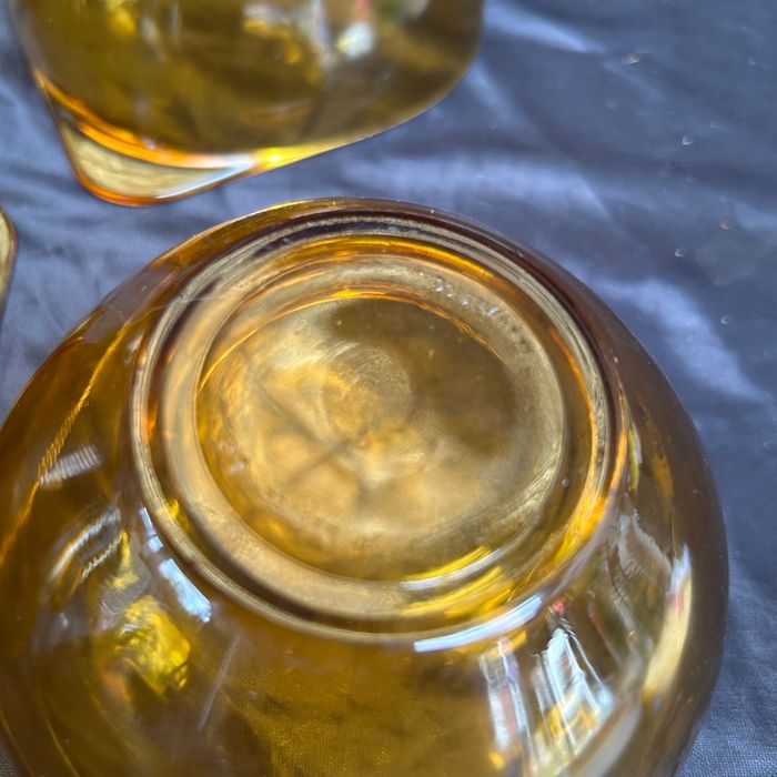 6 bols à oreilles Vereco ambre neufs - photo numéro 6