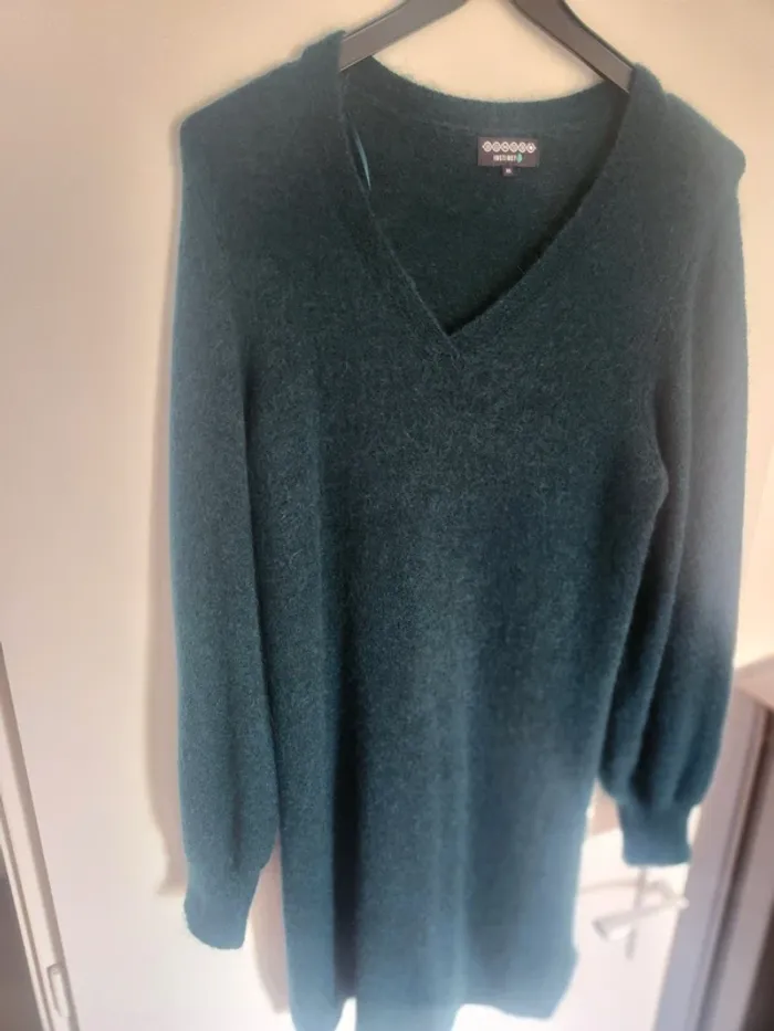 Jolie robe pull Bonobo taille XS couleur émeraude - photo numéro 2