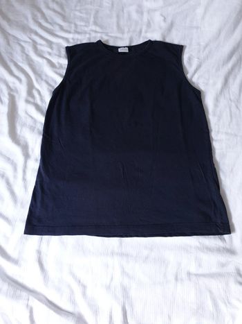 Tee-shirt sans manches débardeur noir homme taille M