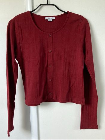 Tee-shirt rouge manche longue