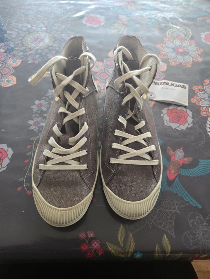 Chaussure /bottine pataugas gris argenté taille 41 - photo numéro 9