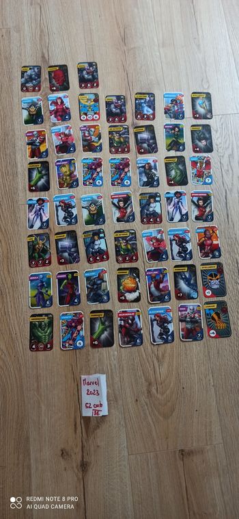 52 cartes marvel 2023