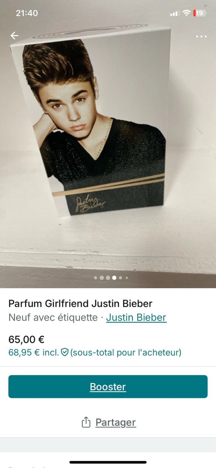Parfum  Girlfriend 100 ml  Justin Bieber - photo numéro 4