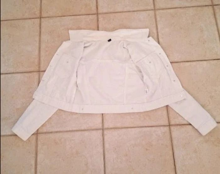 Veste en jean blanche - photo numéro 5