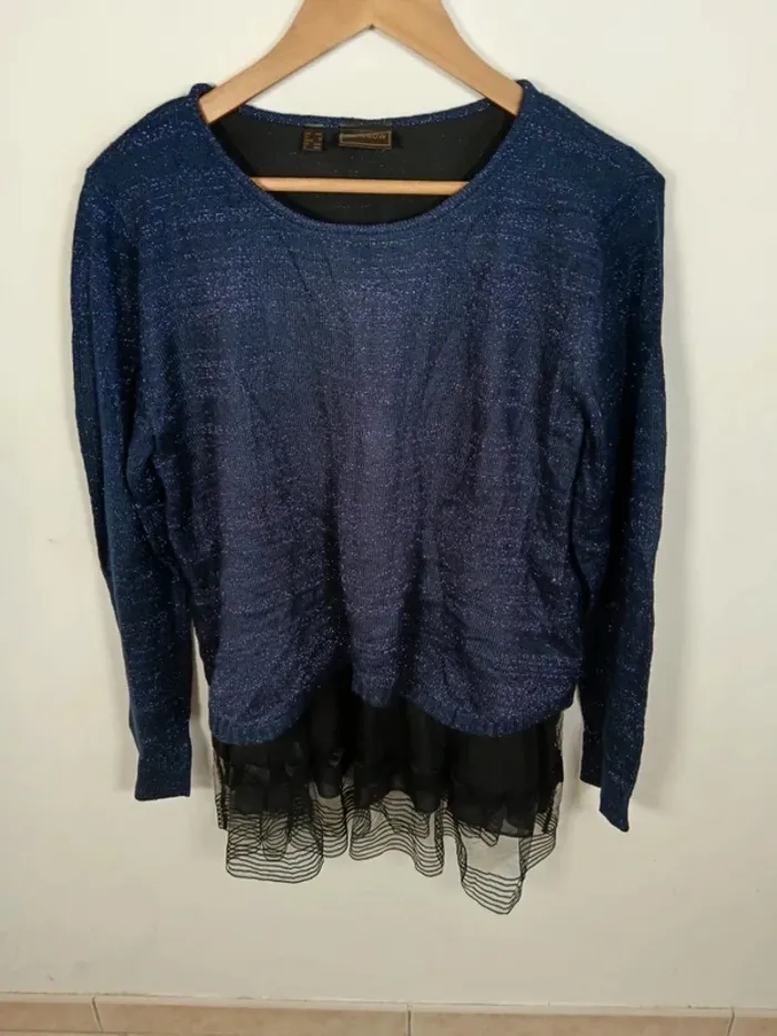 C32 blouse bleu Rainbow 40/42