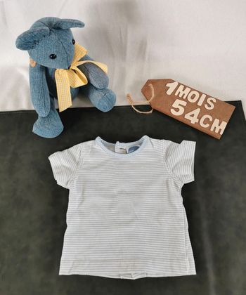 Tee-shirt 👣 manches courtes, kitiwatt, 1mois