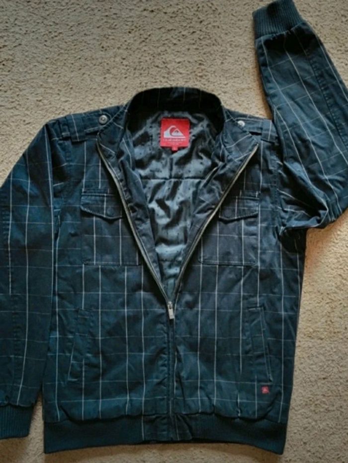 Belle veste zippée Quicksilver Vintage noire à carreaux - photo numéro 7