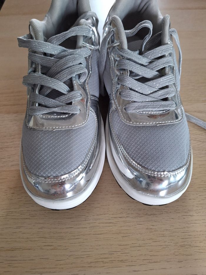 Baskets neuves gris argenté taille 41 - photo numéro 5