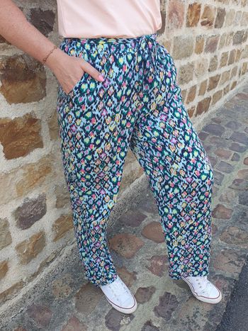 Pantalon fluide Majorque imprimé Taille M