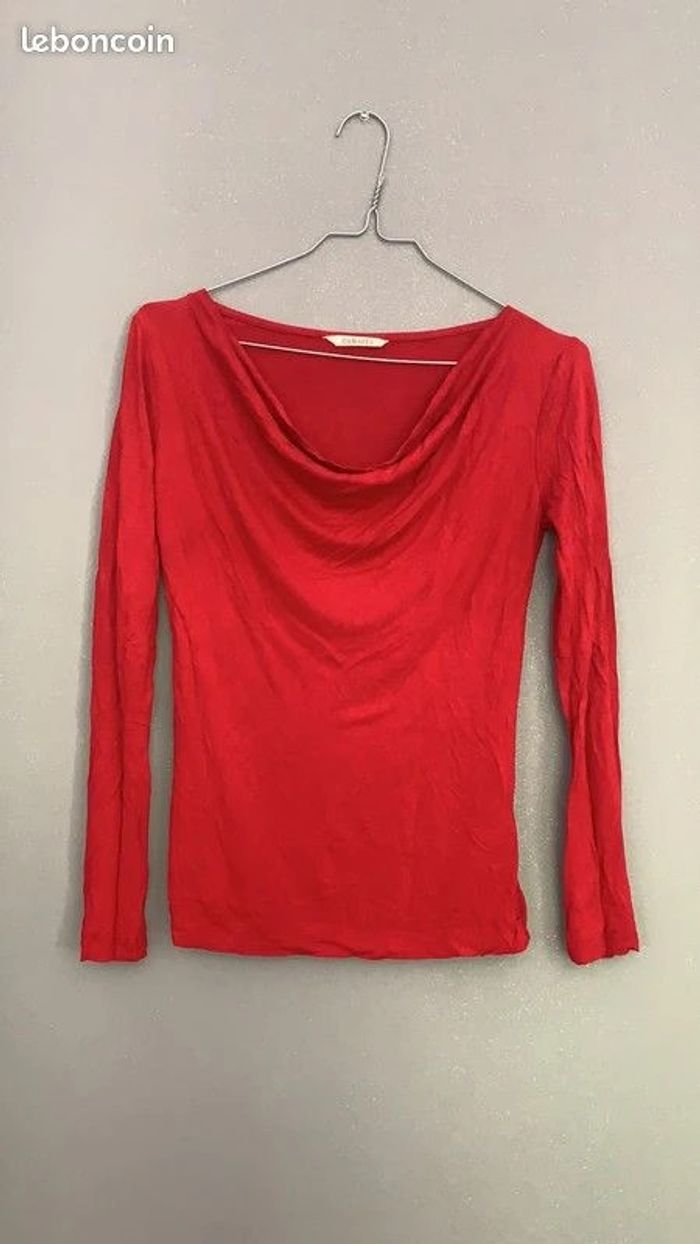 Haut manches longues Camaieu rouge T1 TS Achat occasion Autres