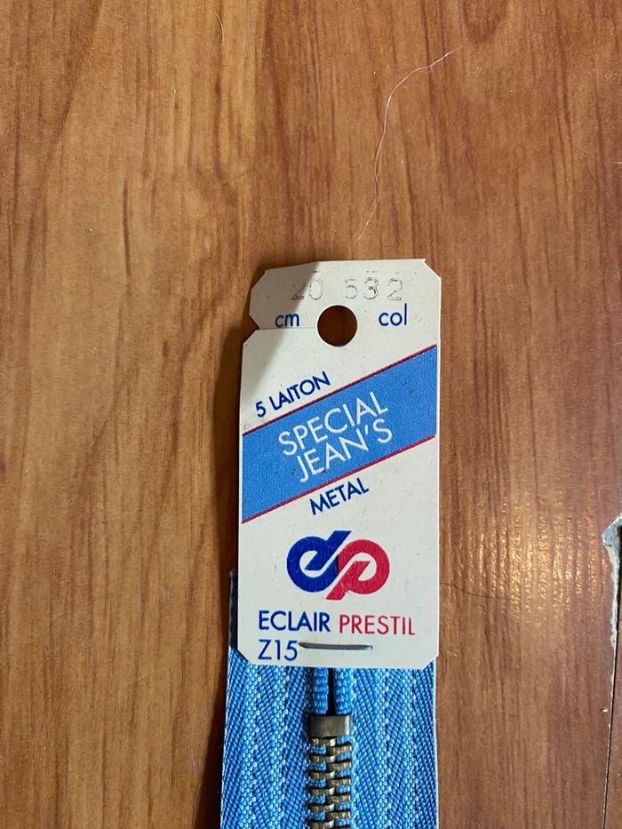 Fermeture éclair spécial jeans Z15 bleu - photo numéro 2