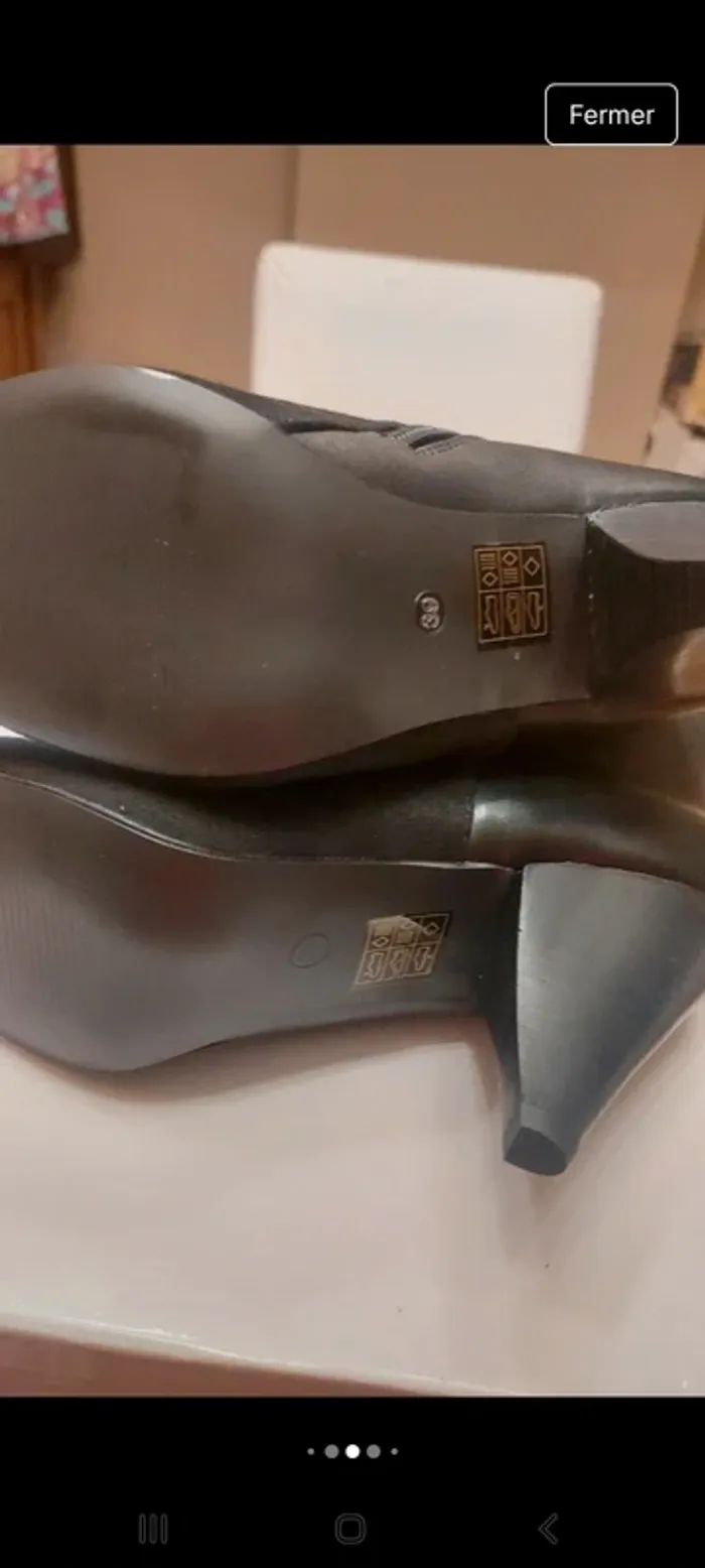 Bottine noir I love Shoes t 39 neuf talon 8,5cm - photo numéro 16