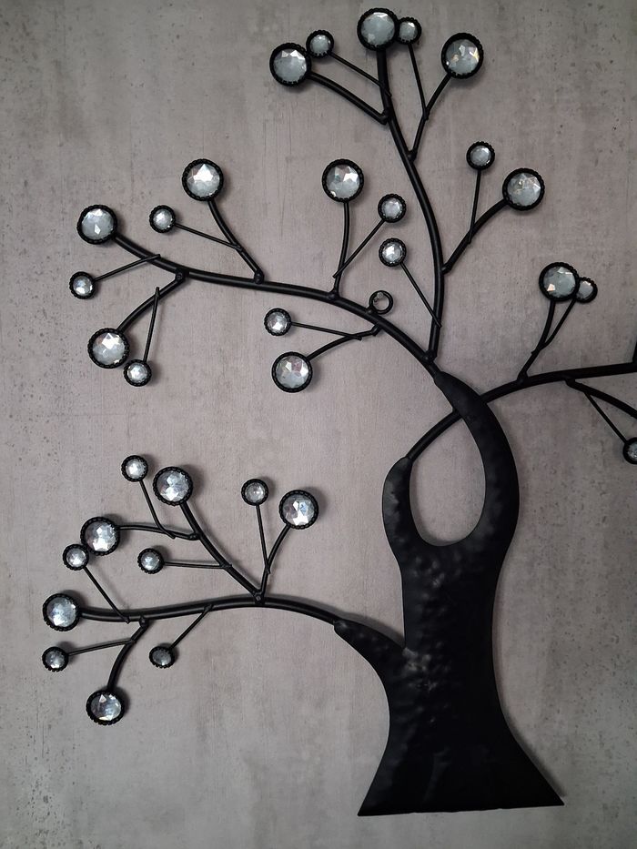 Jolie décoration arbre en acier noir H.40 cm - photo numéro 2