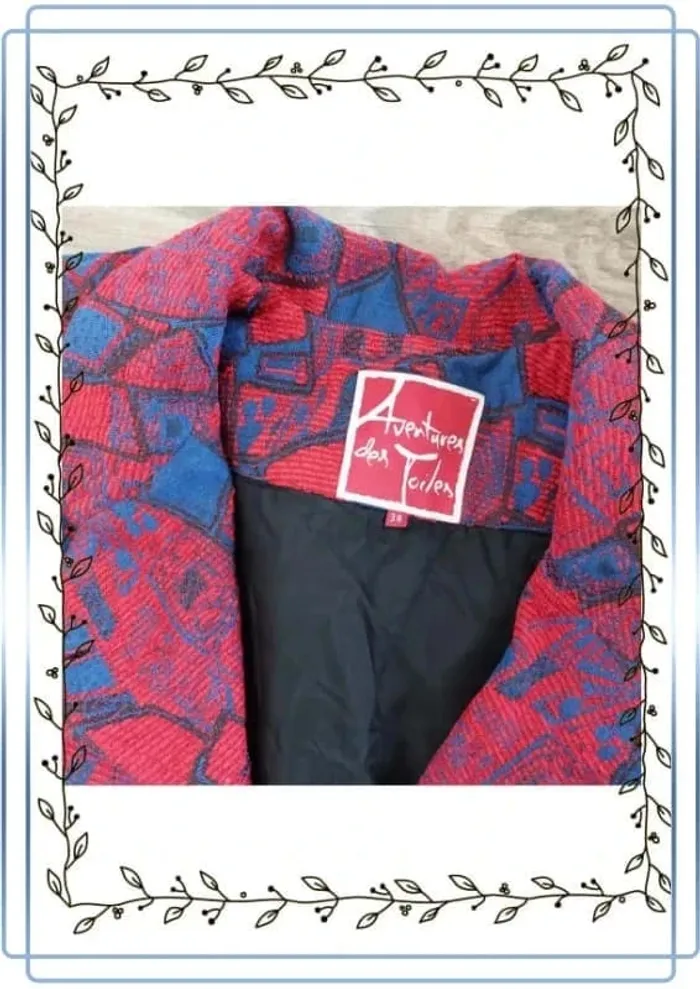 Ensemble veste et jupe multicolore aventures des toiles, très bon état, taille 38 - photo numéro 5