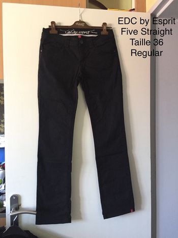 Pantalon noir EDC Five Straight Taille 36 regular