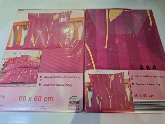 Lot 2 taies d'oreiller neuves
